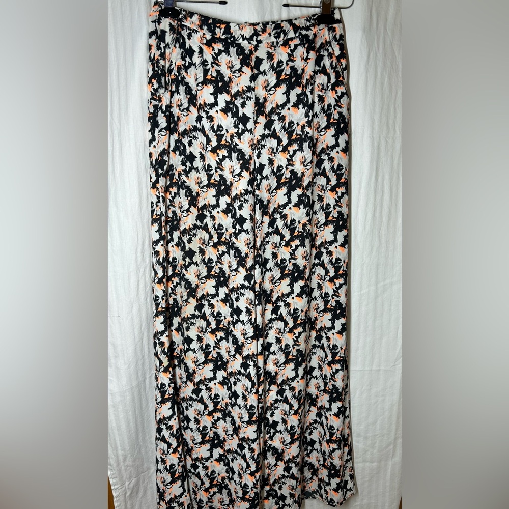 ASTR Fluorescent Orange Print Wide Leg Pants